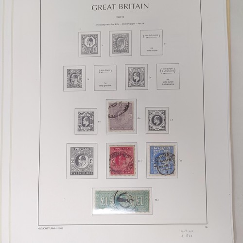 174 - A group of Kabe sheets, GB, QVR onwards, including a PUC 1929 £1 stamp, cat. approx. £12... 