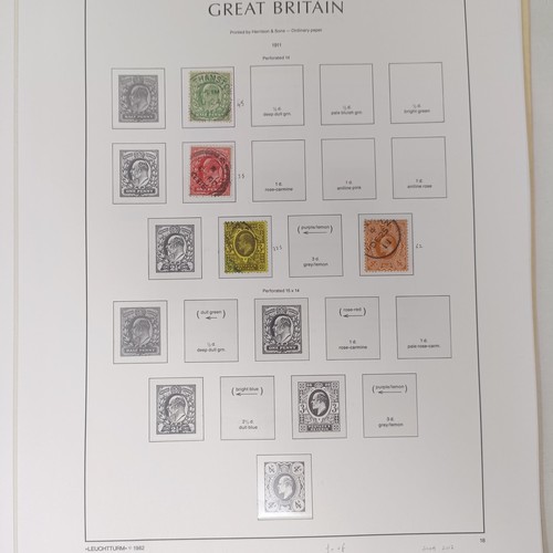 174 - A group of Kabe sheets, GB, QVR onwards, including a PUC 1929 £1 stamp, cat. approx. £12... 