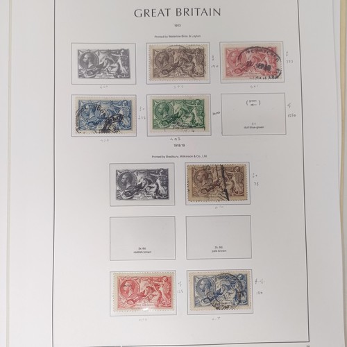 174 - A group of Kabe sheets, GB, QVR onwards, including a PUC 1929 £1 stamp, cat. approx. £12... 