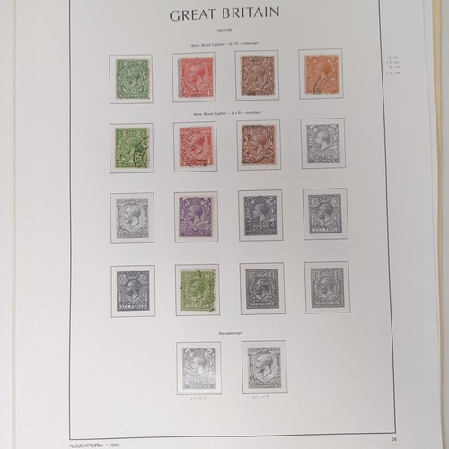 174 - A group of Kabe sheets, GB, QVR onwards, including a PUC 1929 £1 stamp, cat. approx. £12... 