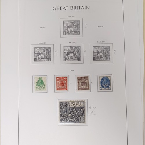 174 - A group of Kabe sheets, GB, QVR onwards, including a PUC 1929 £1 stamp, cat. approx. £12... 