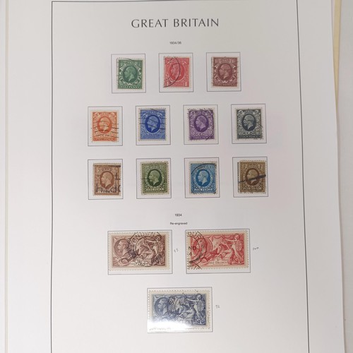 174 - A group of Kabe sheets, GB, QVR onwards, including a PUC 1929 £1 stamp, cat. approx. £12... 