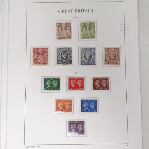 174 - A group of Kabe sheets, GB, QVR onwards, including a PUC 1929 £1 stamp, cat. approx. £12... 