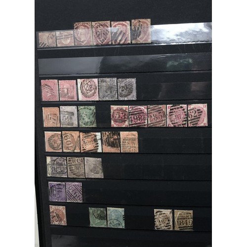 175 - A goup of GB stamps, QVR onwards, including a penny black with four margins, set and others, mint an... 