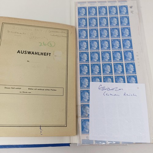 185 - Assorted stamps, to include Third Reich, in two albums