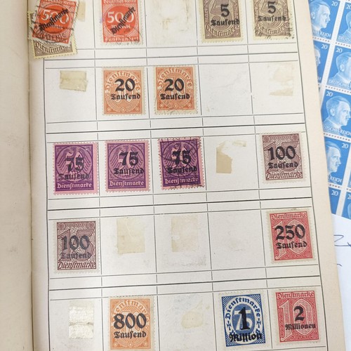 185 - Assorted stamps, to include Third Reich, in two albums