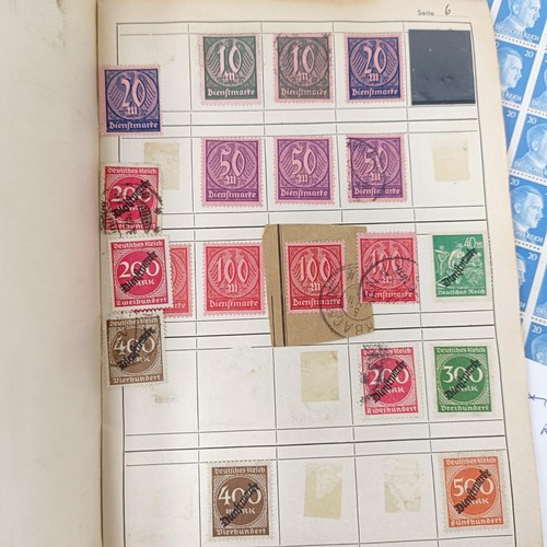 185 - Assorted stamps, to include Third Reich, in two albums