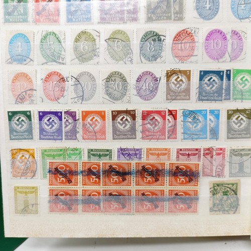 185 - Assorted stamps, to include Third Reich, in two albums