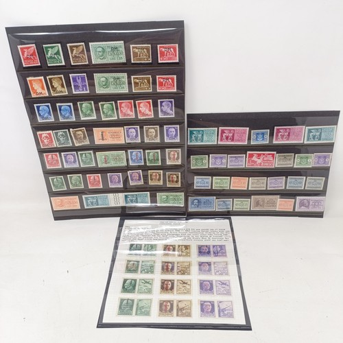 186 - A group of assorted Italian stamps, mostly overprints