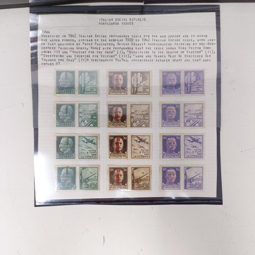 186 - A group of assorted Italian stamps, mostly overprints