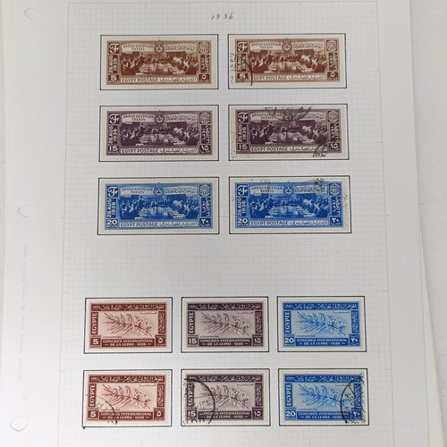 204 - Egypt - 1927-49 unused collection on album leaves with sets and values, mini sheets etc.