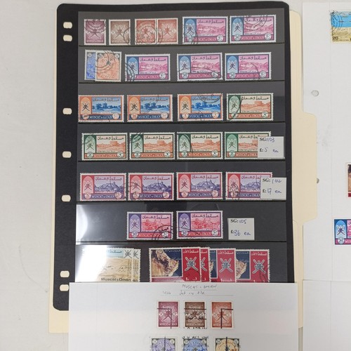 209 - Oman - Selection of 1966 and 1970 sets and values to 10r, 1r etc with some duplication. High cat val... 