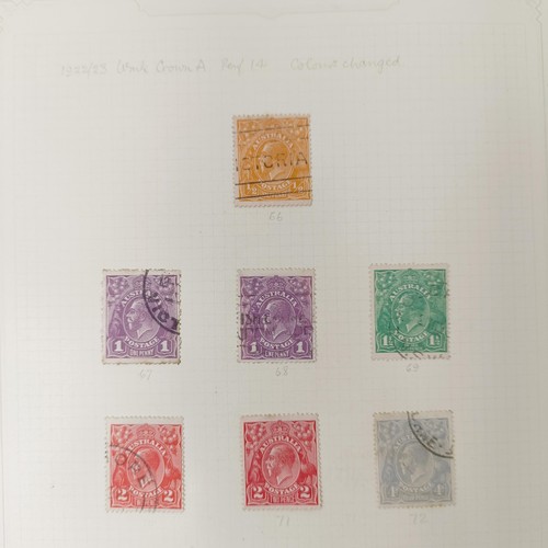 223 - Australia and States- Unused and used collection on album leaves with a useful range of Roo and GV i... 