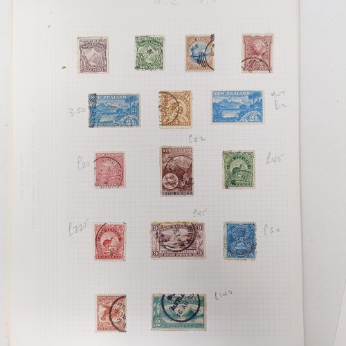 224 - New Zealand- 1862-1930 collection on album leaves with some better sets and values inc. some useful ... 