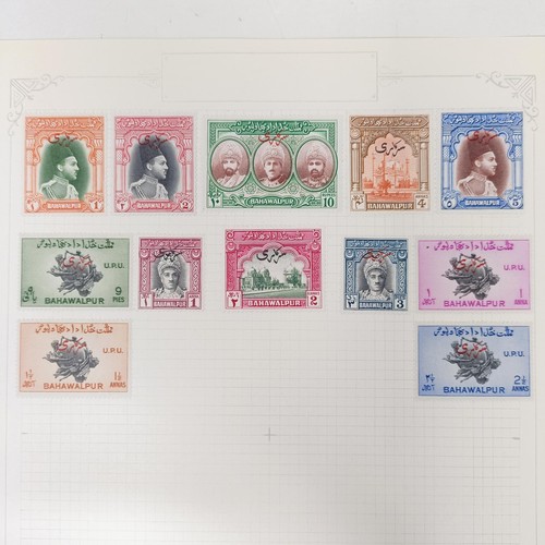 225 - Pakistan- 1947-1950s fine unused collection on album leaves with 1947 set to 15r, Service set to 10r... 