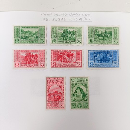 226 - Italian Colonies- Predominantly unused collection on album leaves with a good presentation of Italia... 