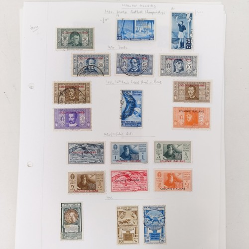 226 - Italian Colonies- Predominantly unused collection on album leaves with a good presentation of Italia... 