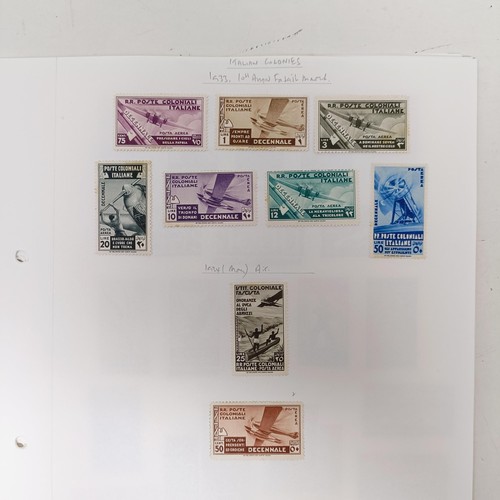 226 - Italian Colonies- Predominantly unused collection on album leaves with a good presentation of Italia... 