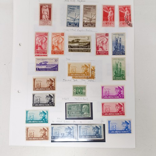 226 - Italian Colonies- Predominantly unused collection on album leaves with a good presentation of Italia... 