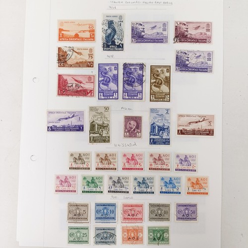 226 - Italian Colonies- Predominantly unused collection on album leaves with a good presentation of Italia... 