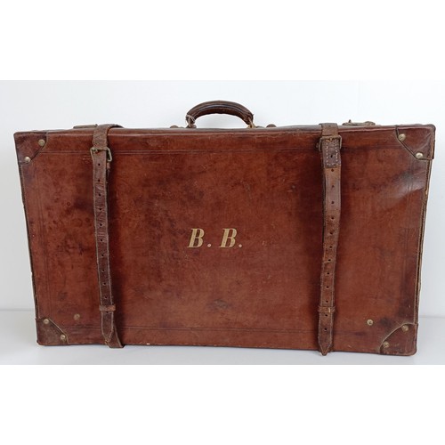 271 - Major Bernard Buck RE, his military/campaign folding bed, a suitcase with his name, and other items ... 