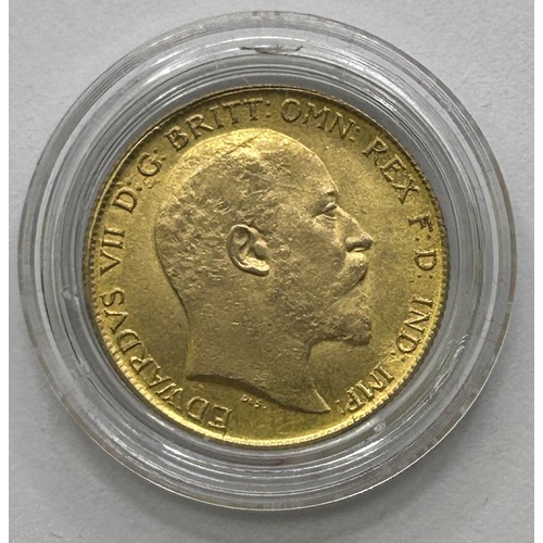 122 - An Edward VII half sovereign, 1909