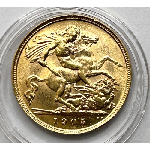 127 - An Edward VII half sovereign, 1905