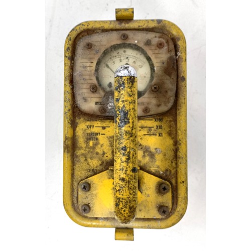 273 - A Civil Defence Geiger counter, and an MOD issue enamel bed pan (2)