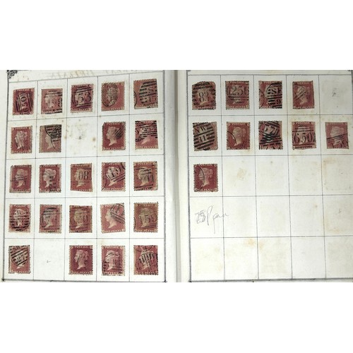 228 - An album of stamps, including a penny black, trimmed to the bottom