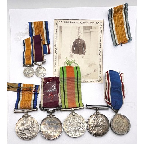 282 - On instructions from the family: a pair of medals, awarded to 8506 Sjt H S Ratcliffe West Riding Reg... 