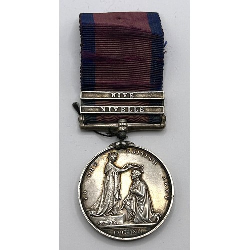 284 - A copy Military General Service Medal, Francis Austin Capt 76th Foot, with Nivelle and Nive clasps