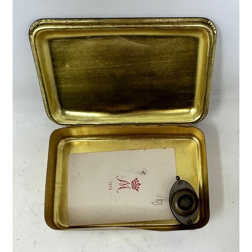 292 - A Princess Mary Christmas tin, 1914, a Military Cross box, and other medal boxes