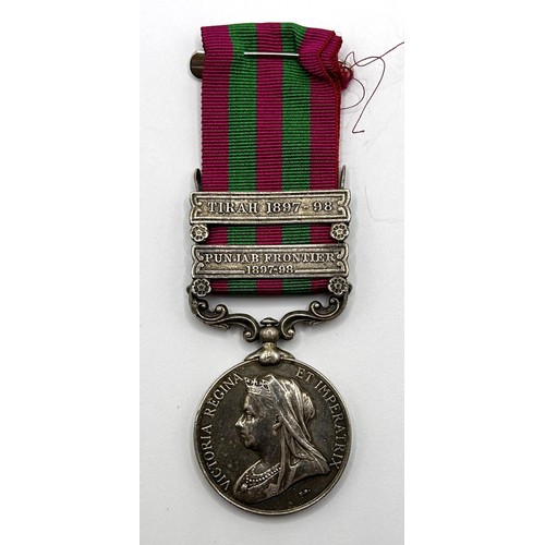 297 - An India Medal, awarded to 4012 Pte A Knight 1st Bn Ryl W ??? Regt, with Punjab Frontier 1887-98 and... 