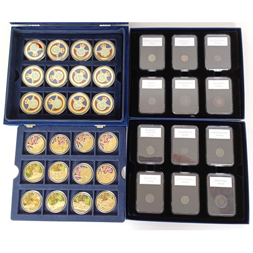 116 - Assorted Westminster and other commemorative coins, mostly cased or in boxes