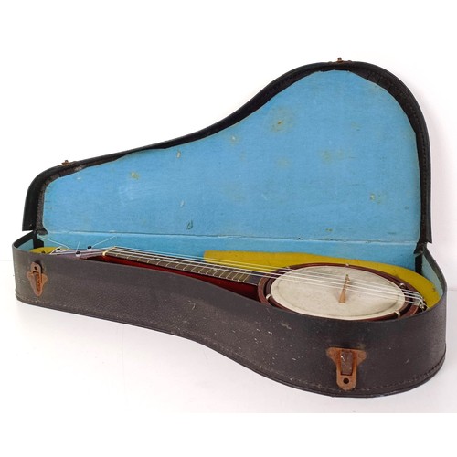 503 - A mandolin, and a banjo, cased (2) Ivory Exemption registration ref PUUVLLRW