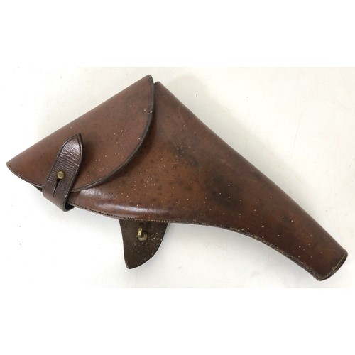 304 - A leather pistol holster, Wilmot Bennett, Walsall, 1914, a group of spearheads, a bayonet and other ... 