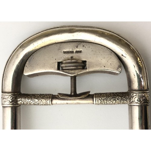 518 - A silver plated trombone, cased