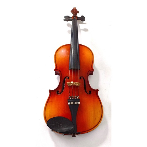 523 - A student's violin, cased