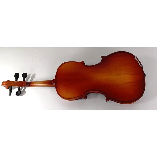 523 - A student's violin, cased