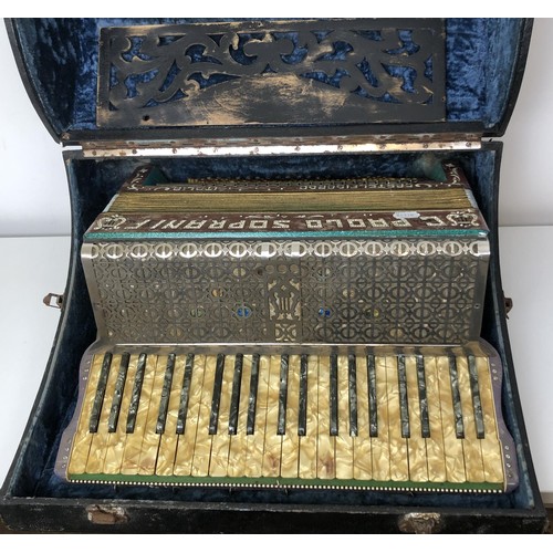 529 - An Italian piano accordion, in a carrying case