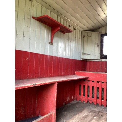 551 - A late 19th/early 20th century shepherd's hut, in largely original condition, with steps and a draw ... 