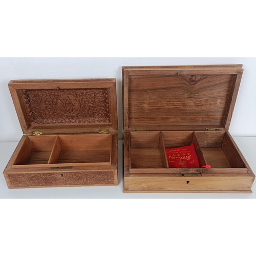 570 - A mahogany box, and assorted other boxes (qty)