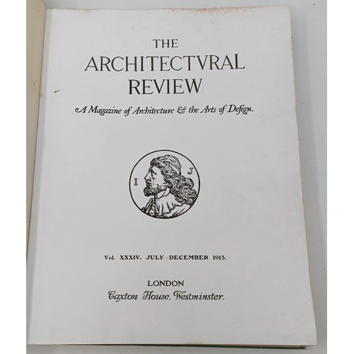 571 - Latham (Charles), In English Homes, 3 vols., and The Architectural Review, July-December 1913, bound... 