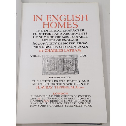 571 - Latham (Charles), In English Homes, 3 vols., and The Architectural Review, July-December 1913, bound... 