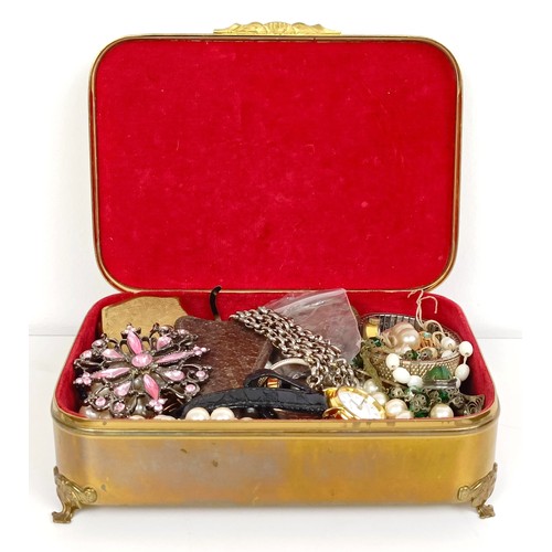 818 - Assorted vintage costume jewellery (box)