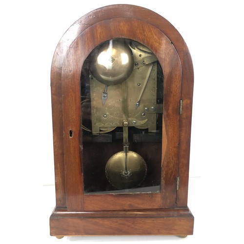 851 - A bracket clock, the dial and back plate signed Lewin Levine, London, with Roman numerals, striking ... 