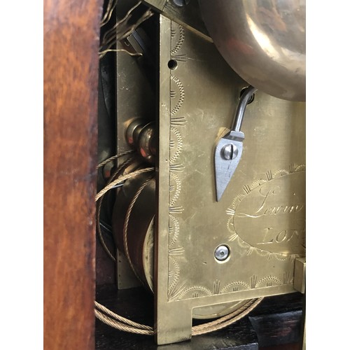 851 - A bracket clock, the dial and back plate signed Lewin Levine, London, with Roman numerals, striking ... 