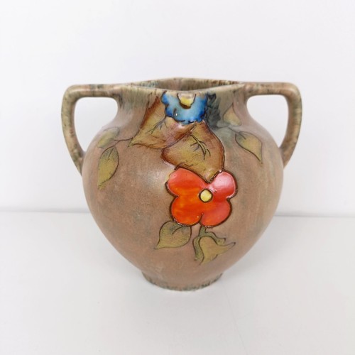 602 - A Crown Devon twin handle vase, decorated flowers, 20 cm high, assorted ceramics (4 boxes) and a sew... 