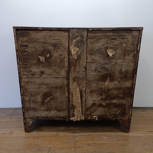 936 - A Victorian mahogany chest, having two short and three long drawers, 109 cm wide