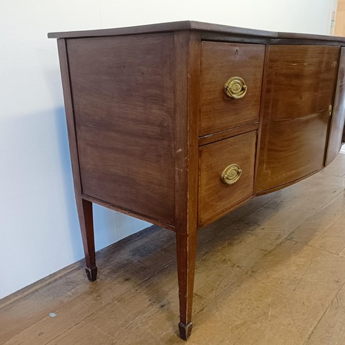 939 - A George III style inlaid mahogany sideboard, 187 cm wide